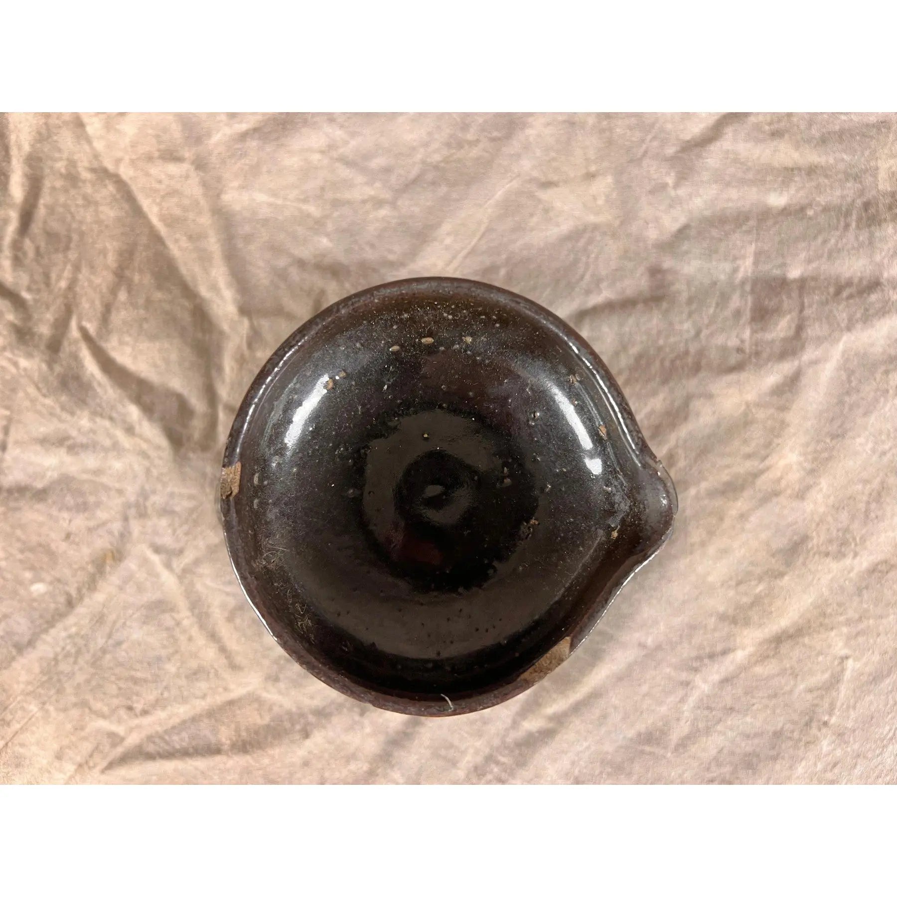 19th Century Signed "Chambers" American Redware Grease Lamp