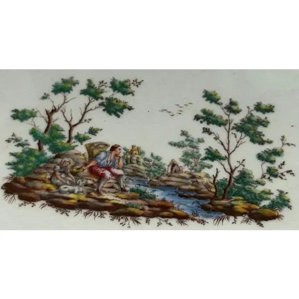 Mid-Century Richard Ginori "Pittoria" Hand-Painted Italian Porcelain Oval Dish