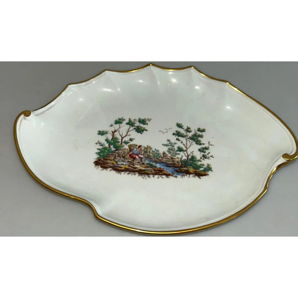 Mid-Century Richard Ginori "Pittoria" Hand-Painted Italian Porcelain Oval Dish