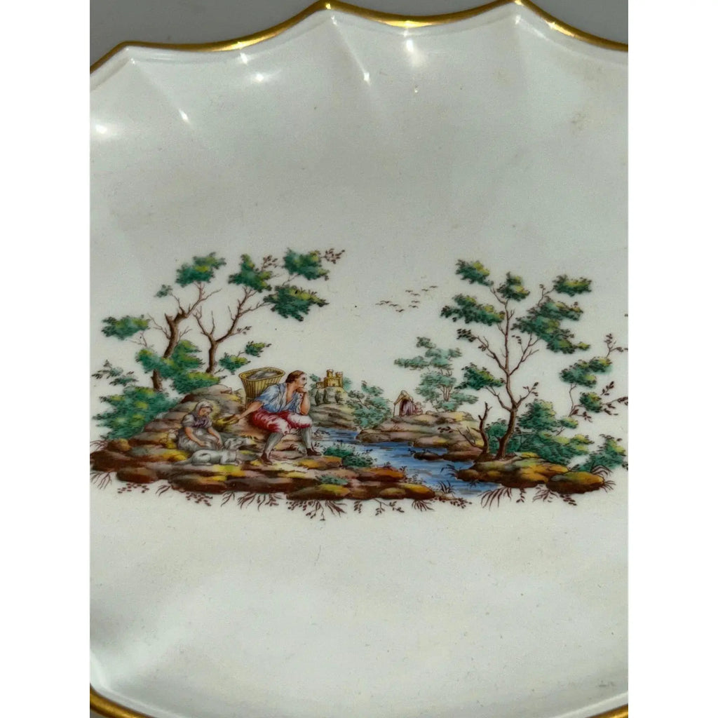 Mid-Century Richard Ginori "Pittoria" Hand-Painted Italian Porcelain Oval Dish