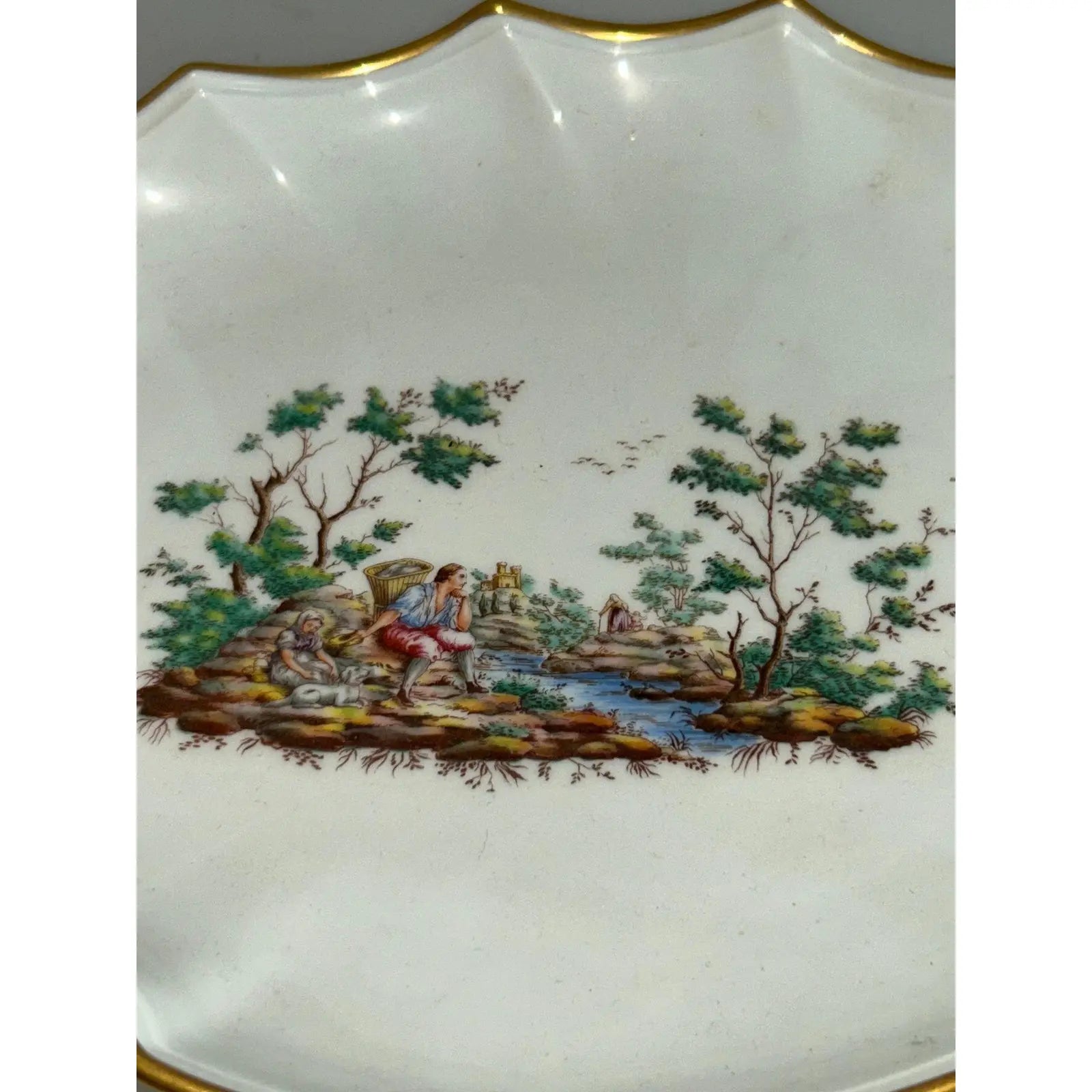 Mid-Century Richard Ginori "Pittoria" Hand-Painted Italian Porcelain Oval Dish