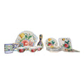 15 Piece Signed Deruta Italian Majolica Floral Collection, Hand Painted L'Antica and Fratelli Mari Maiolica Tea and Dessert Set, Mediterranean Decor