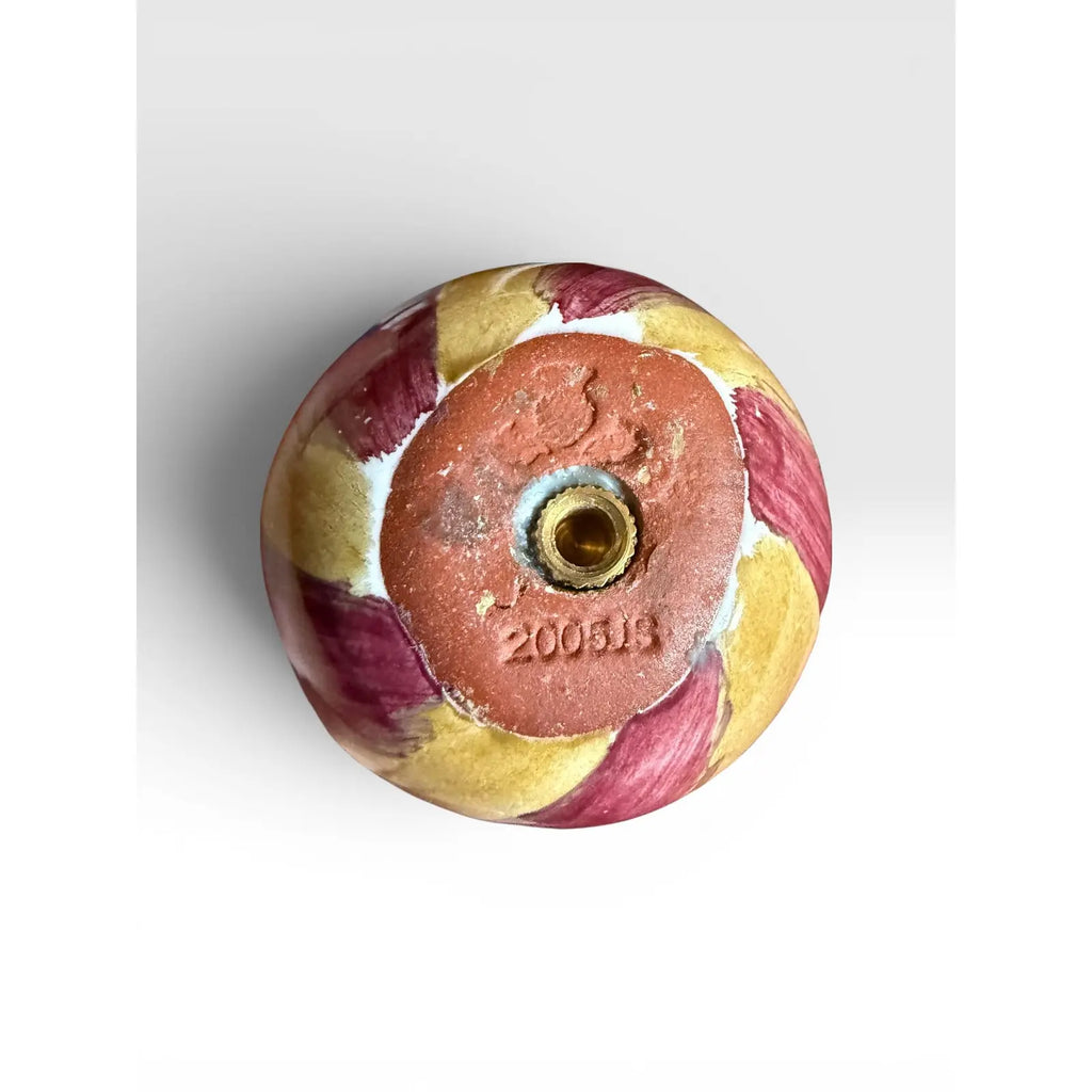 Rare Retired Set Of Forty-Seven MacKenzie-Childs Hand-Painted Swirl Ceramic Knobs