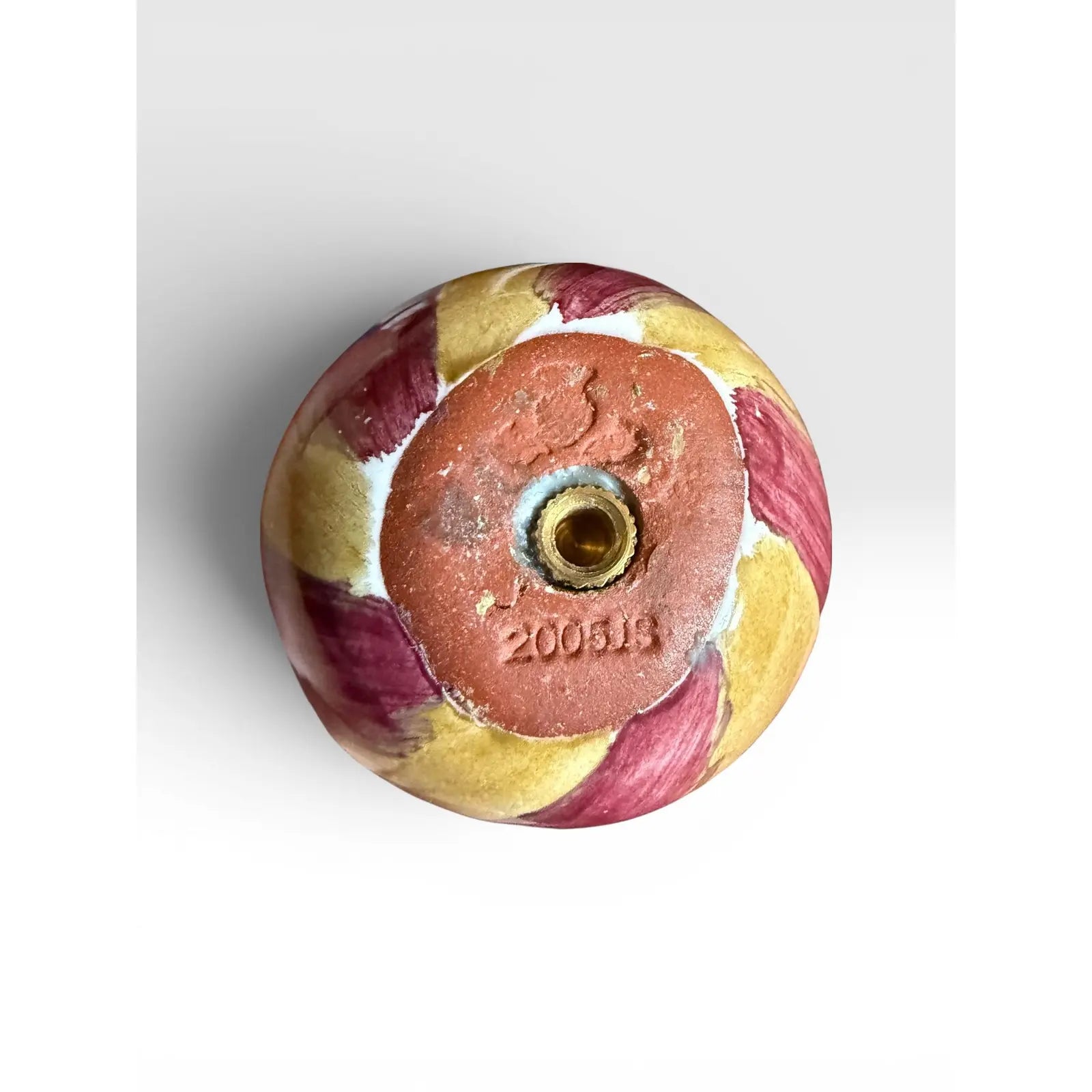 Rare Retired Set Of Forty-Seven MacKenzie-Childs Hand-Painted Swirl Ceramic Knobs