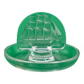 Vintage Signed Lalique France "Caravelle" Frosted Crystal Sailing Ship Ring Dish