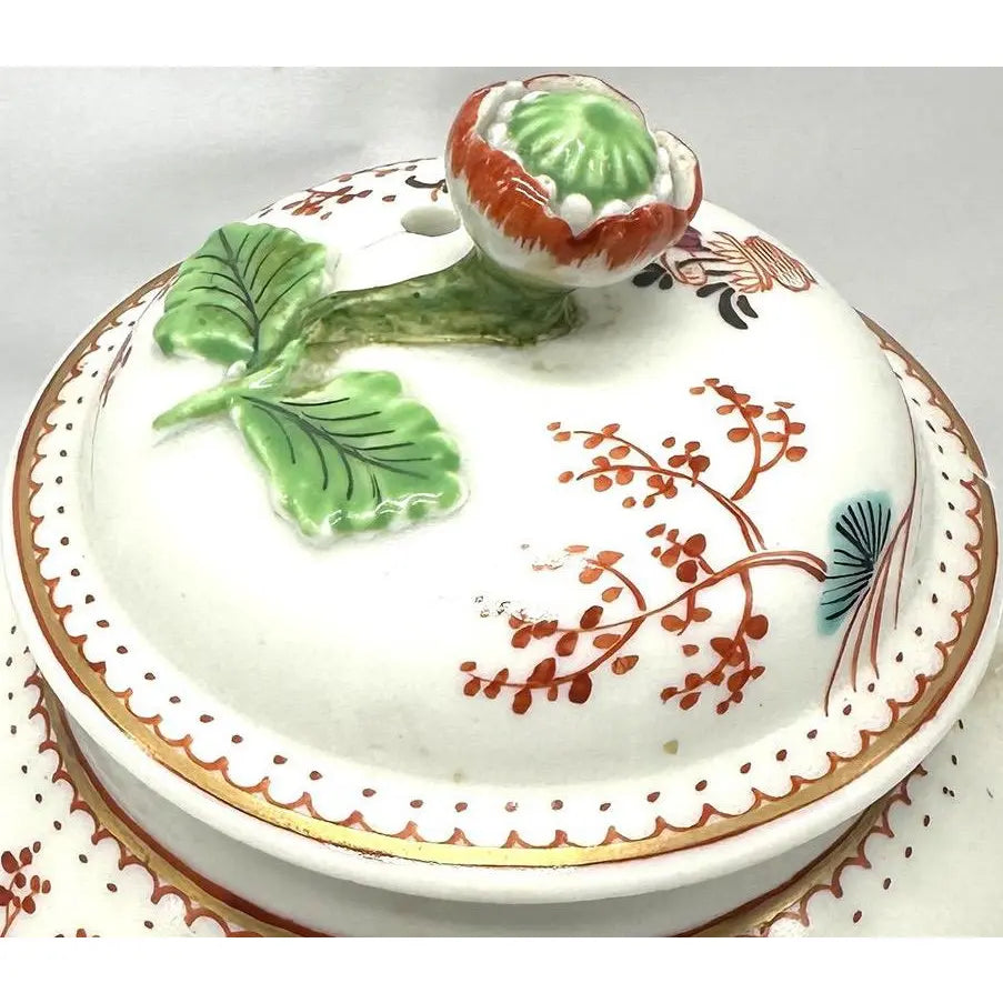Antique 18th Century First Period Worcester Porcelain Teapot Mandarin Pattern Dr Wall Era