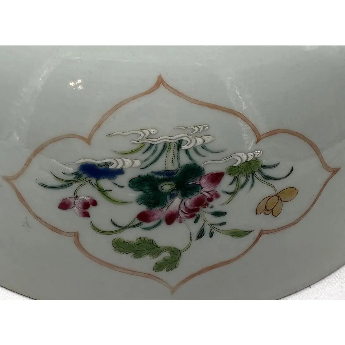 18th C. Qianlong Chinese Export Famille Rose Gilt 12 Inch Punch Bowl, Antique Qing Dynasty Chinoiserie Porcelain Centerpiece, Mandarin Palette