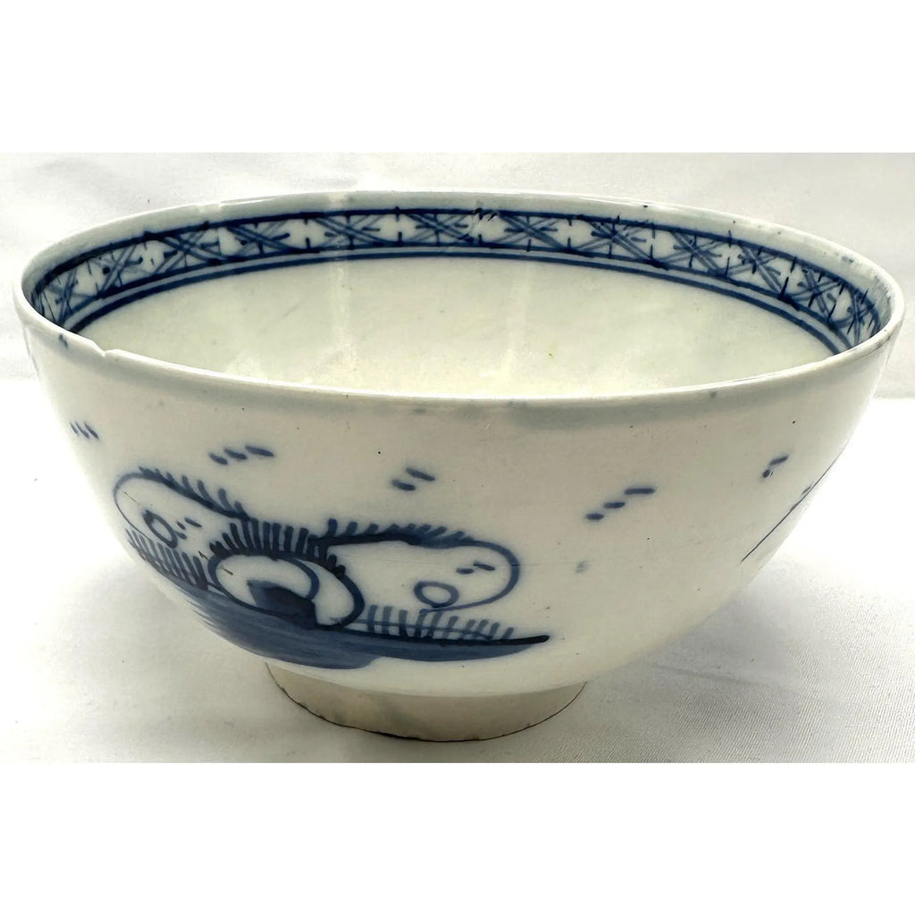 18th C. Dutch Delftware Blue & White Chinoiserie Bowl