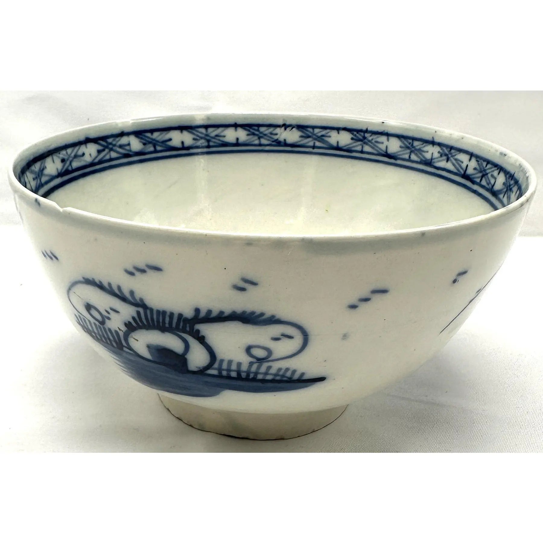 18th C. Dutch Delftware Blue & White Chinoiserie Bowl