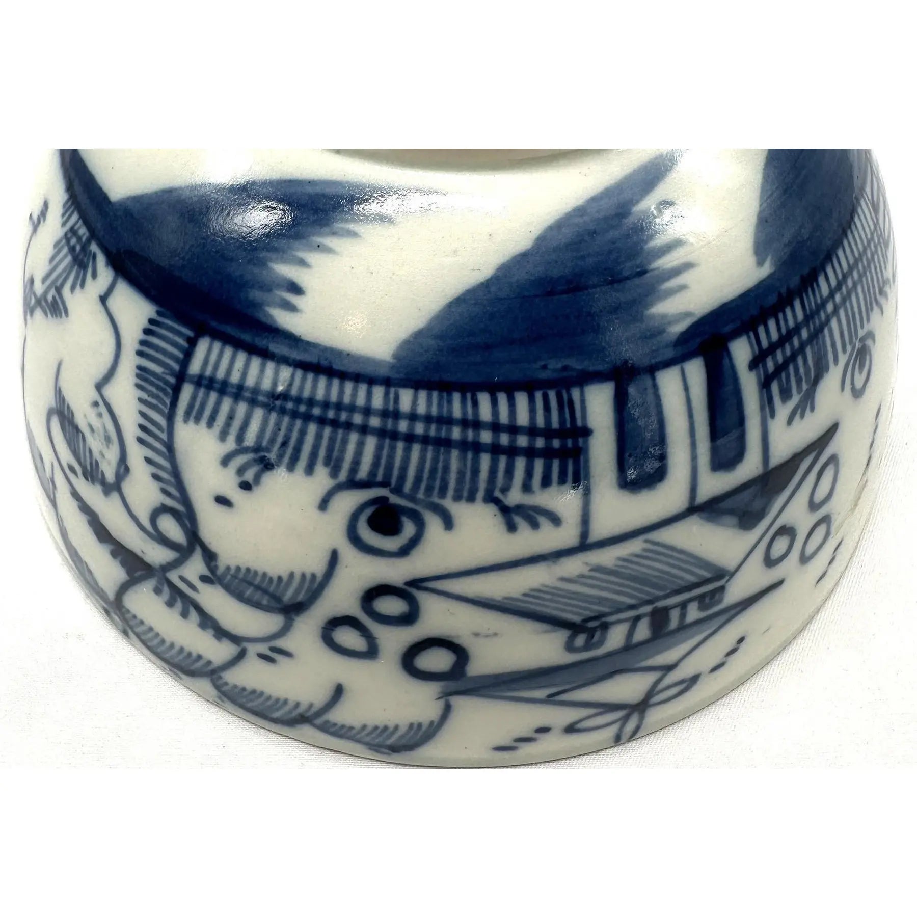 18th C. Dutch Delftware Blue & White Chinoiserie Bowl