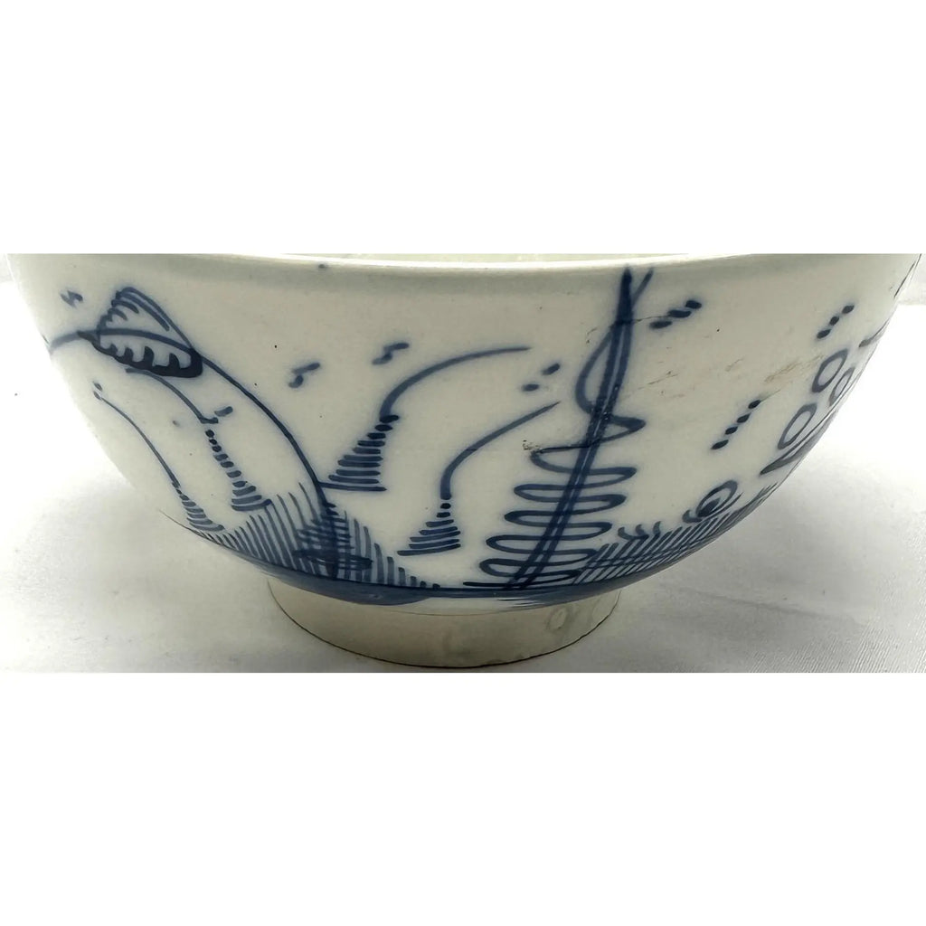 18th C. Dutch Delftware Blue & White Chinoiserie Bowl