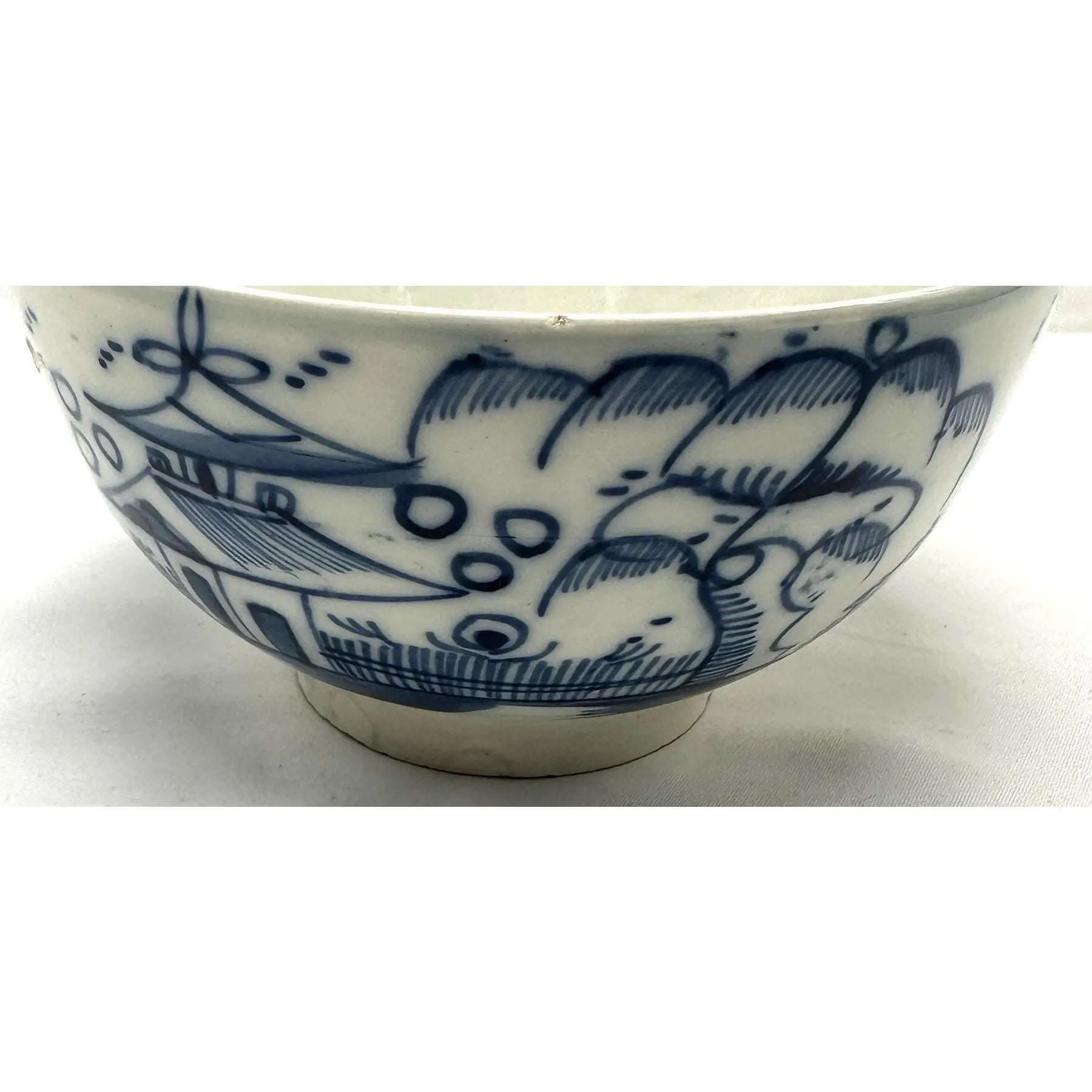 18th C. Dutch Delftware Blue & White Chinoiserie Bowl