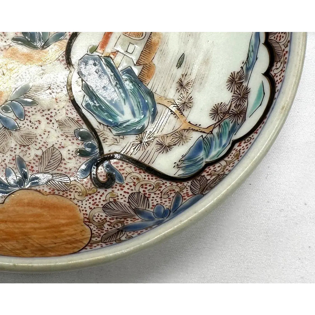 19th C. Japanese Imari Scalloped Dish - Three-Window Phoenix Design