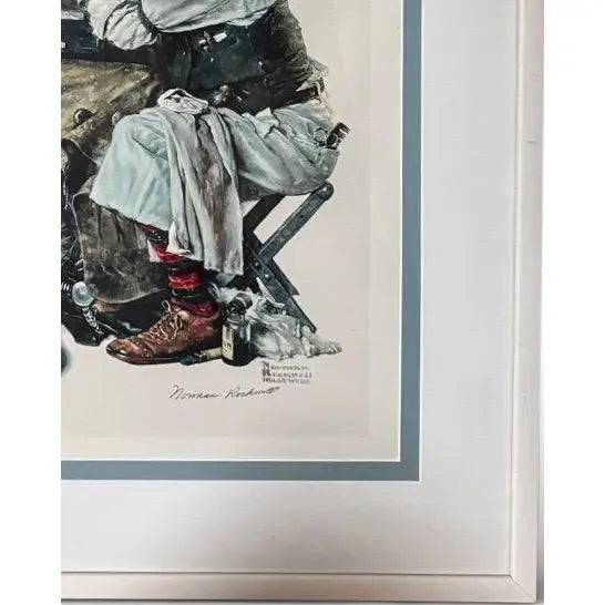 Norman Rockwell Signed Limited Edition Collotype Gary Cooper The Texan