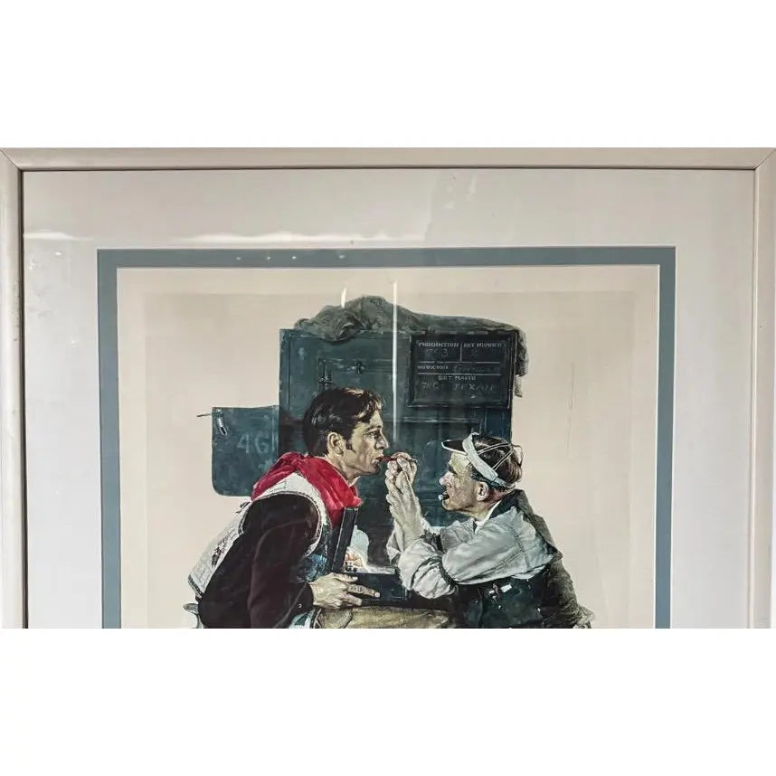 Norman Rockwell Signed Limited Edition Collotype Gary Cooper The Texan