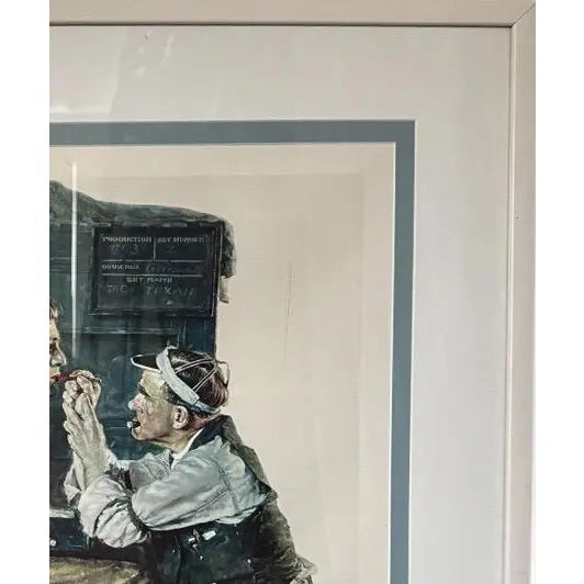 Norman Rockwell Signed Limited Edition Collotype Gary Cooper The Texan