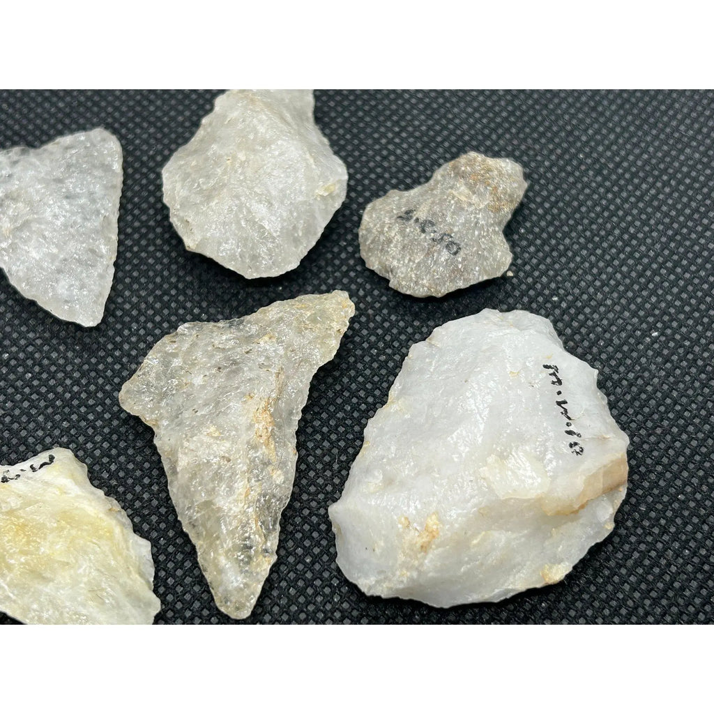Collection of 10 Museum Cataloged Connecticut River Valley Quartz Artifacts Indigenous Lithic Tools