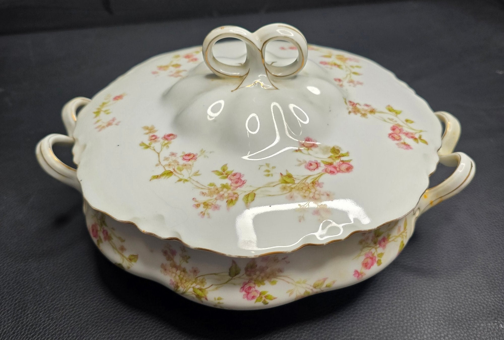 Set Of 3 Antique Heinrich and Co. Selb, Bavaria Ranson Porcelain Covered Tureens