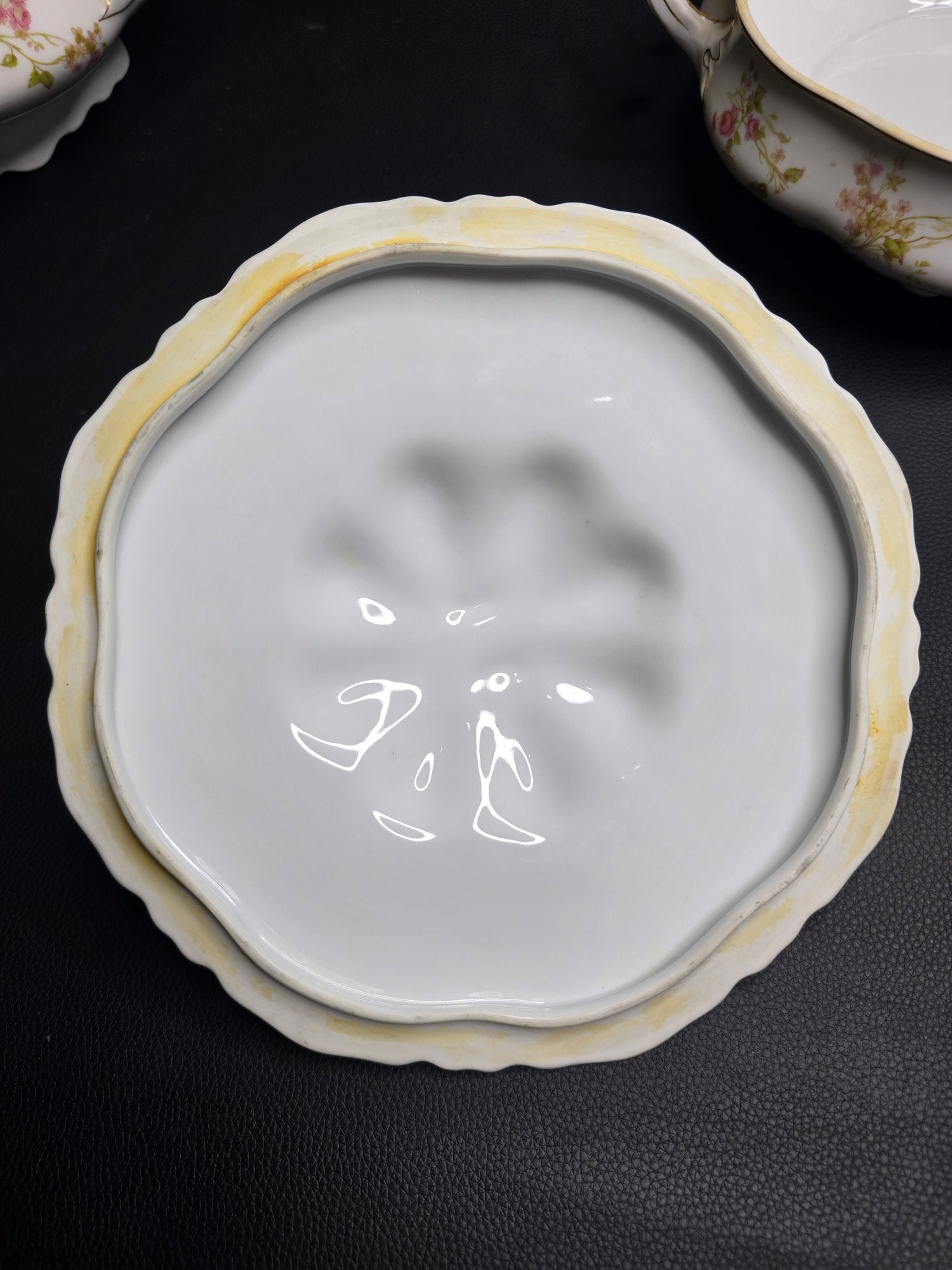Set Of 3 Antique Heinrich and Co. Selb, Bavaria Ranson Porcelain Covered Tureens