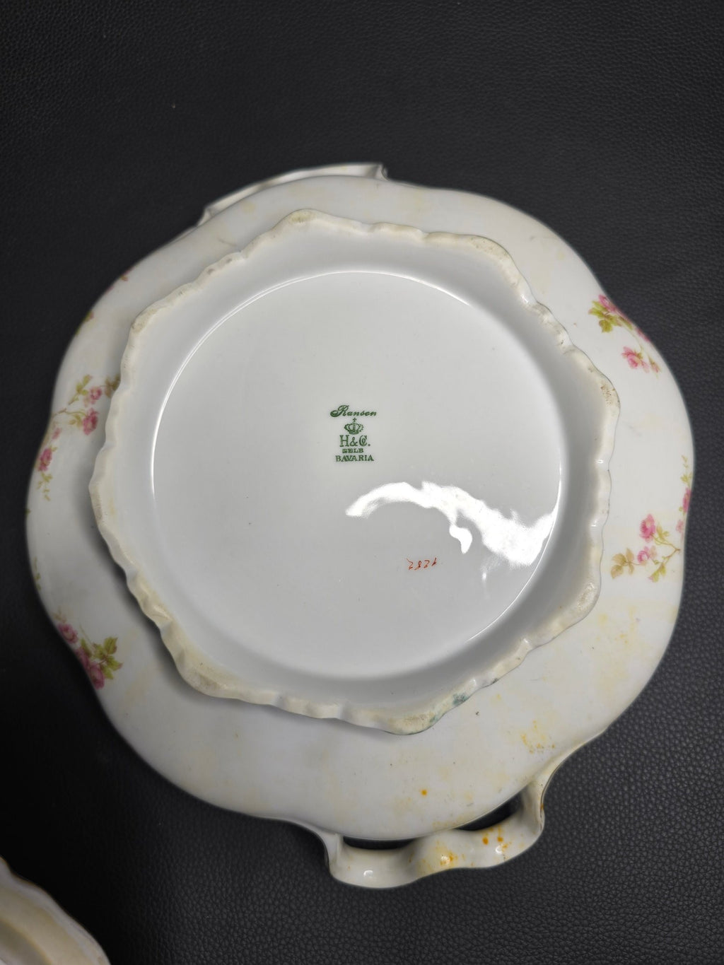 Set Of 3 Antique Heinrich and Co. Selb, Bavaria Ranson Porcelain Covered Tureens