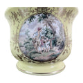 Elegant Neoclassical Style Cachepot — Scenic Romantic Portraits & Gilt Filigree