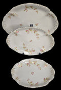 Set of 3 Antique Heinrich and Co. Selb, Bavaria Ranson Porcelain Graduated Serving Platters