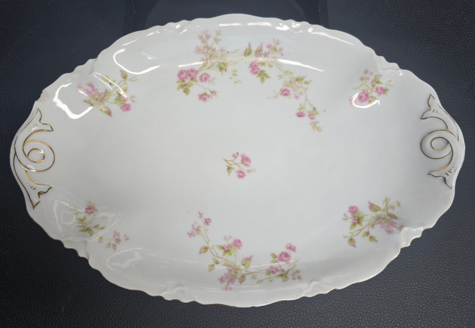 Set of 3 Antique Heinrich and Co. Selb, Bavaria Ranson Porcelain Graduated Serving Platters