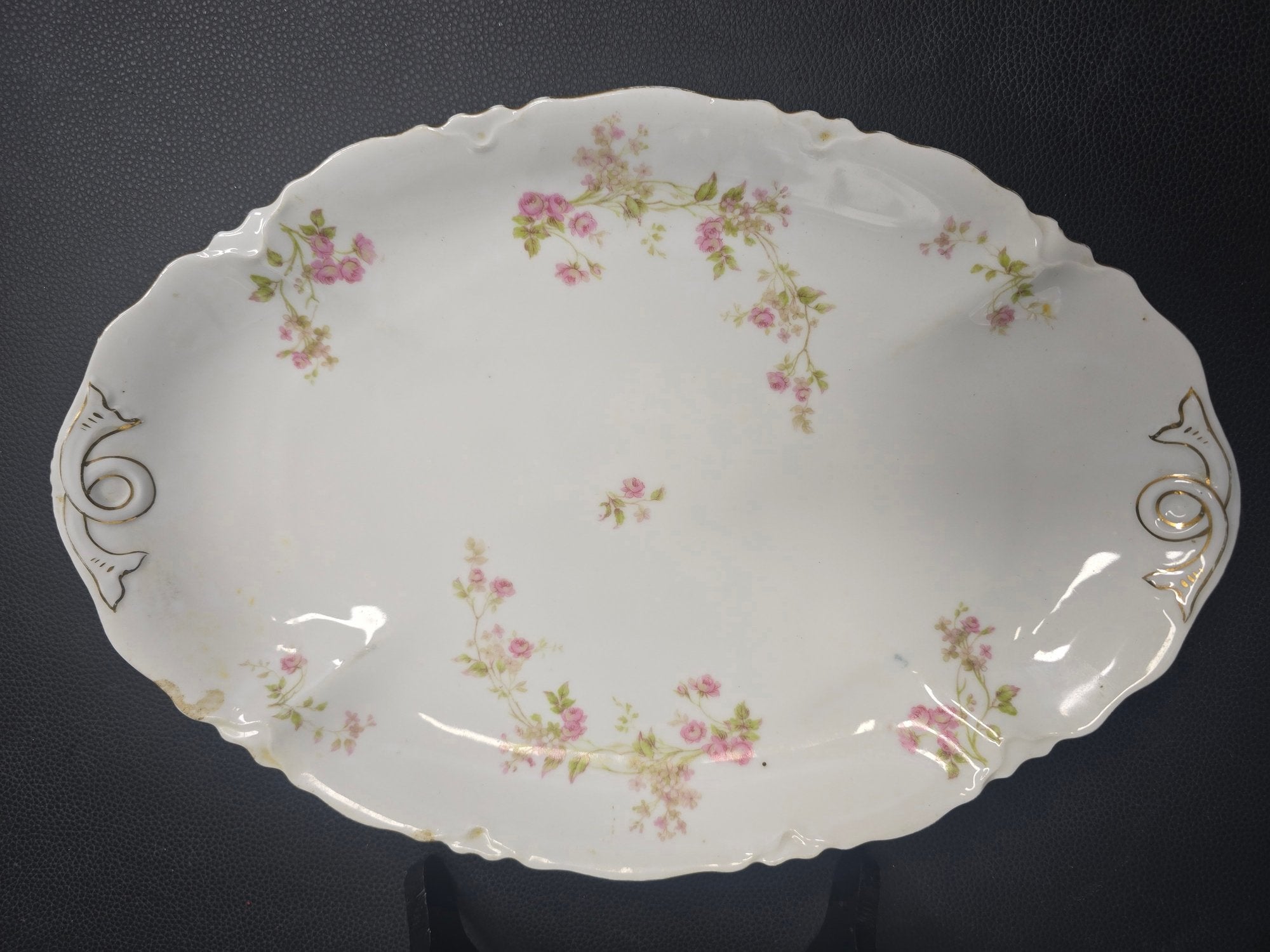 Set of 3 Antique Heinrich and Co. Selb, Bavaria Ranson Porcelain Graduated Serving Platters