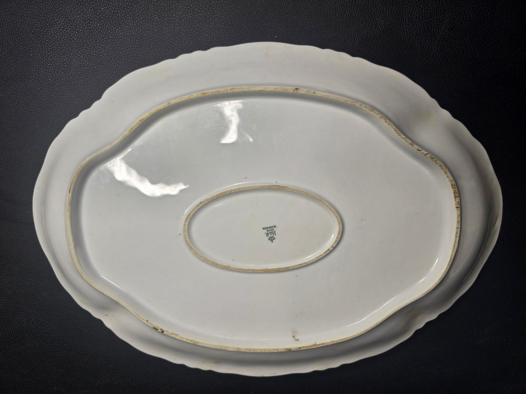 Set of 3 Antique Heinrich and Co. Selb, Bavaria Ranson Porcelain Graduated Serving Platters
