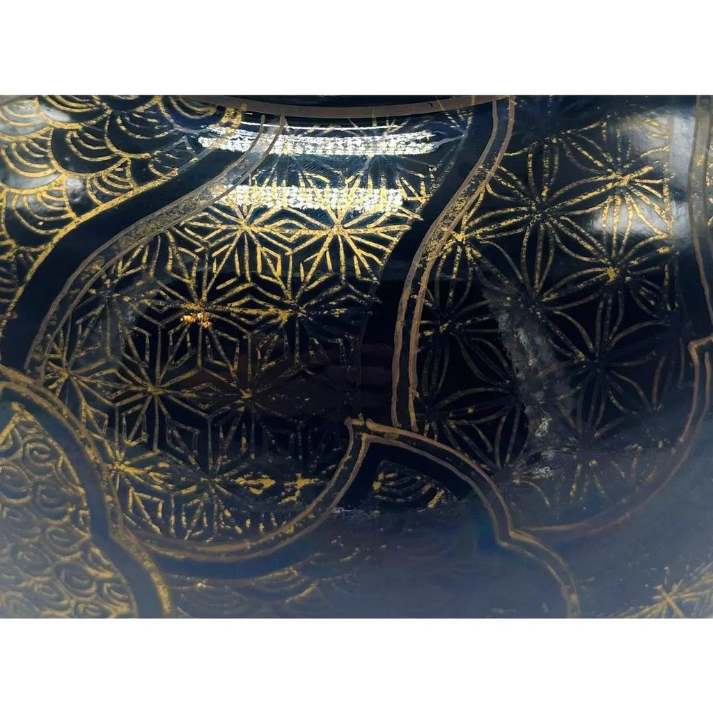 18th C. Qianlong Chinese Export Powder Blue Gilt Famille Rose 11 Inch Punch Bowl, Antique Qing Dynasty Chinoiserie Porcelain, Mandarin Palette