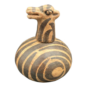 Antique West African Zoomorphic Terracotta Lidded Vessel Giraffe Antelope Niger River Valley Tribal Art