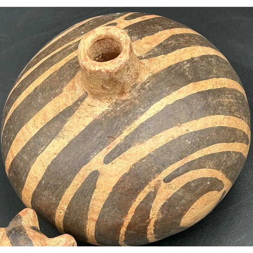 Antique West African Zoomorphic Terracotta Lidded Vessel Giraffe Antelope Niger River Valley Tribal Art