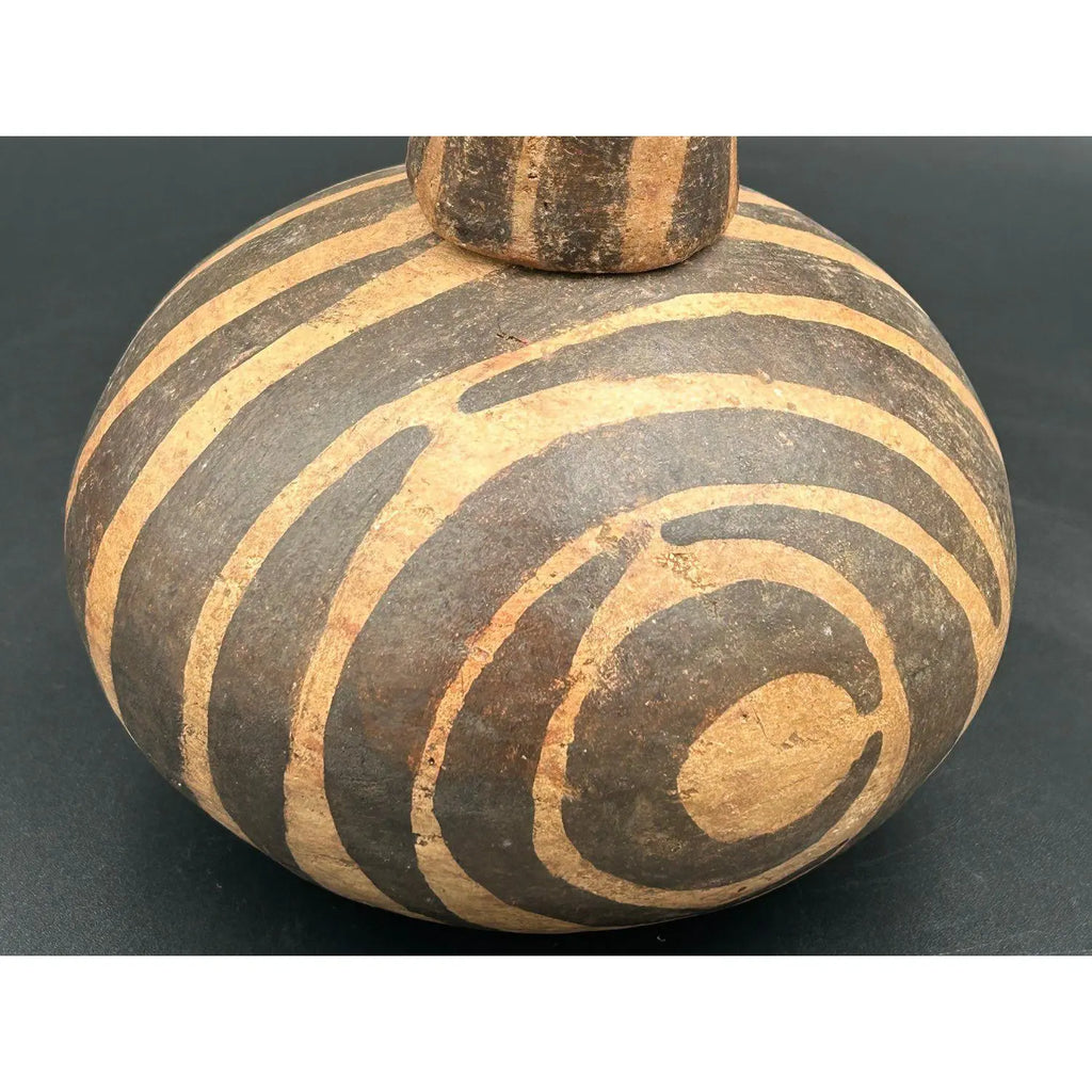 Antique West African Zoomorphic Terracotta Lidded Vessel Giraffe Antelope Niger River Valley Tribal Art