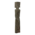 Antique 28-Inch Dayak Bornean Ironwood Hampatong Guardian Figure - Documented Collection Marks - Southeast Asian Tribal Art