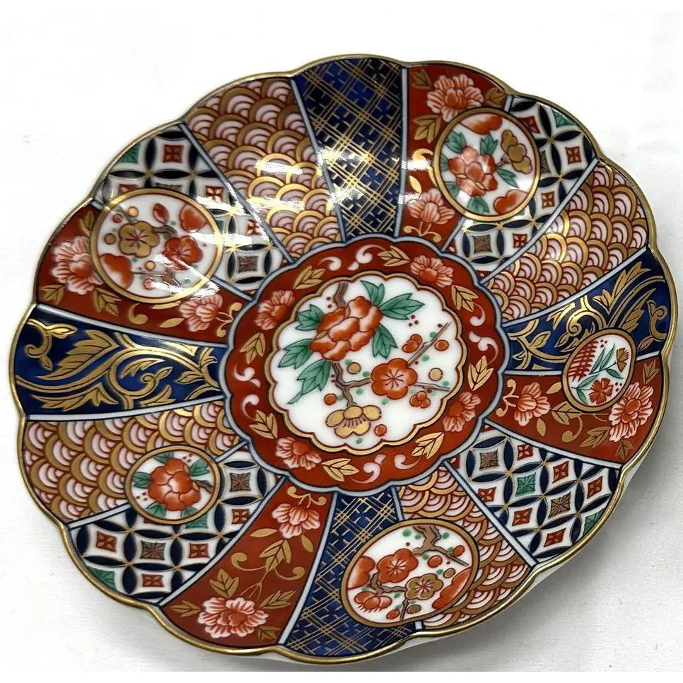 Vintage Arashiyama Jin Japanese Imari Porcelain Plates - Pair