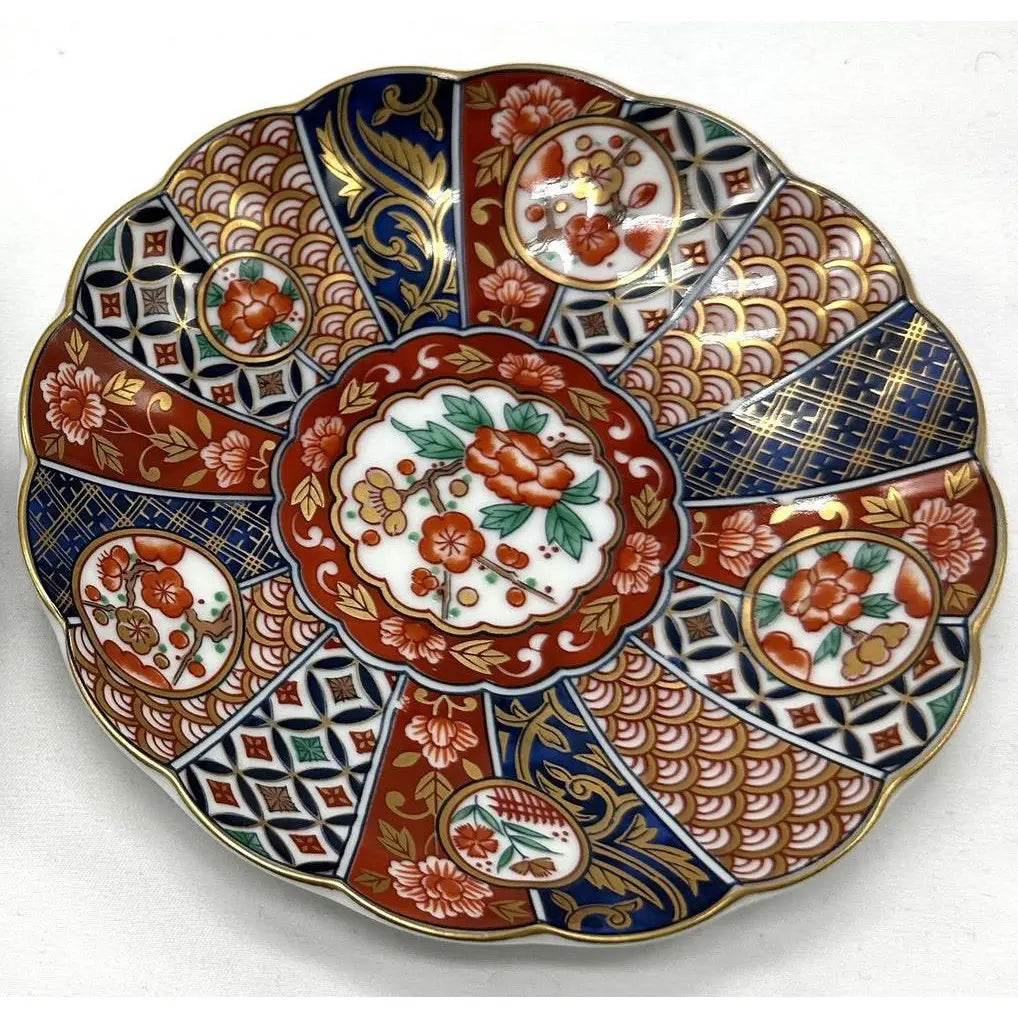 Vintage Arashiyama Jin Japanese Imari Porcelain Plates - Pair