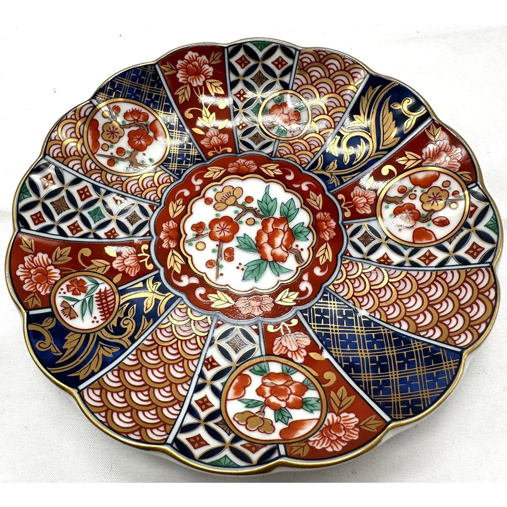 Vintage Arashiyama Jin Japanese Imari Porcelain Plates - Pair