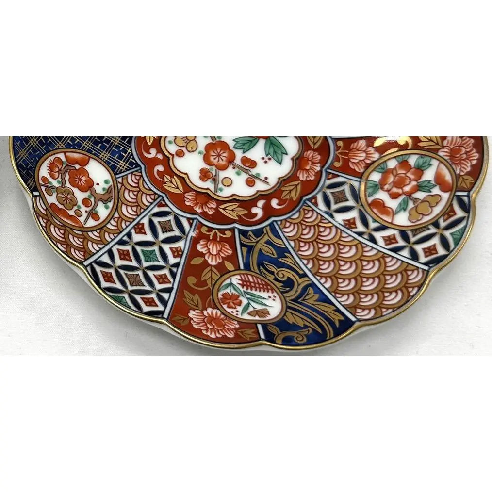 Vintage Arashiyama Jin Japanese Imari Porcelain Plates - Pair