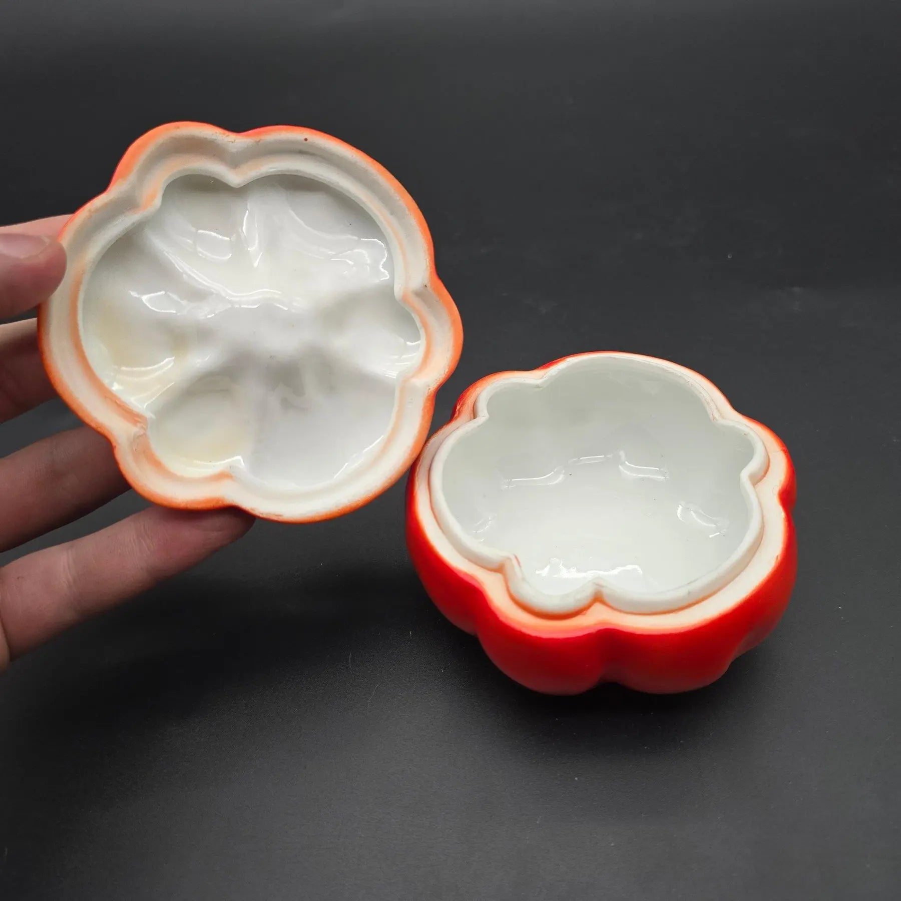 Antique Royal Bayreuth Tomato Porcelain Trinket Dish