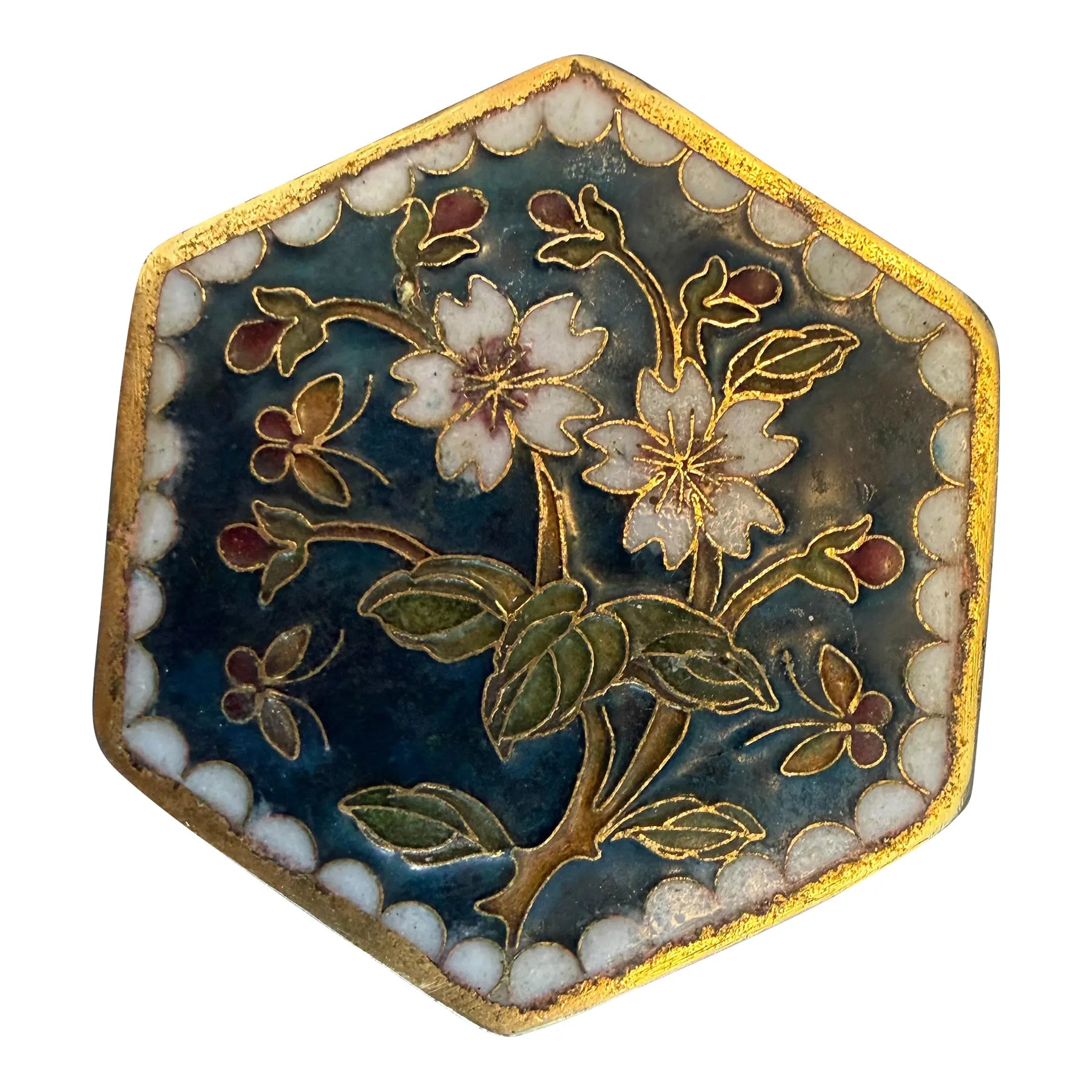 Exquisite Vintage Chinese Cloisonné Enamel Box