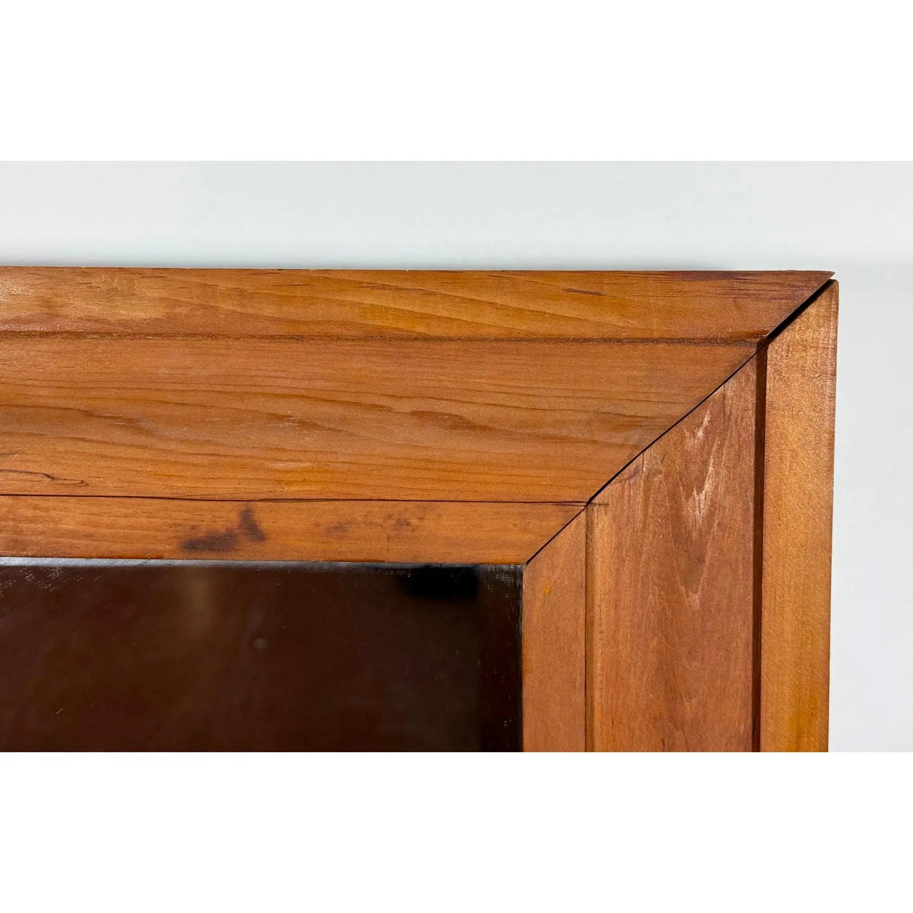 Antique 19th Century American Pine Ogee Mirror - Original Mercury Glass 26" Height
