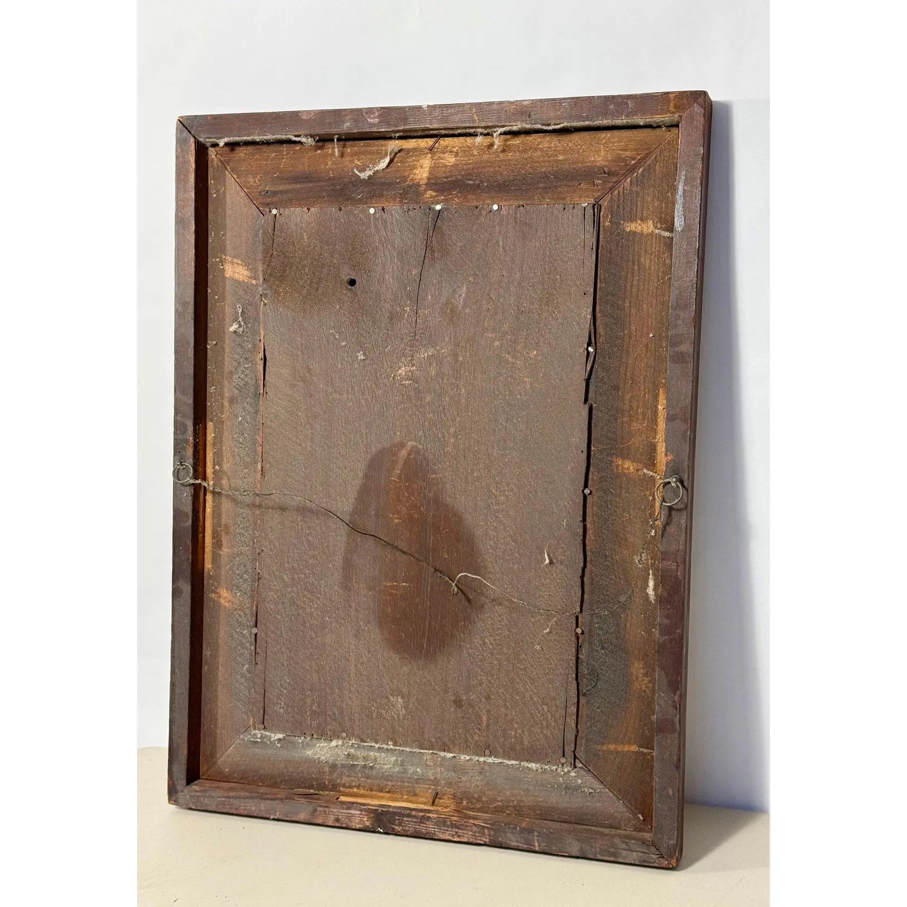 Antique 19th Century American Pine Ogee Mirror - Original Mercury Glass 26" Height