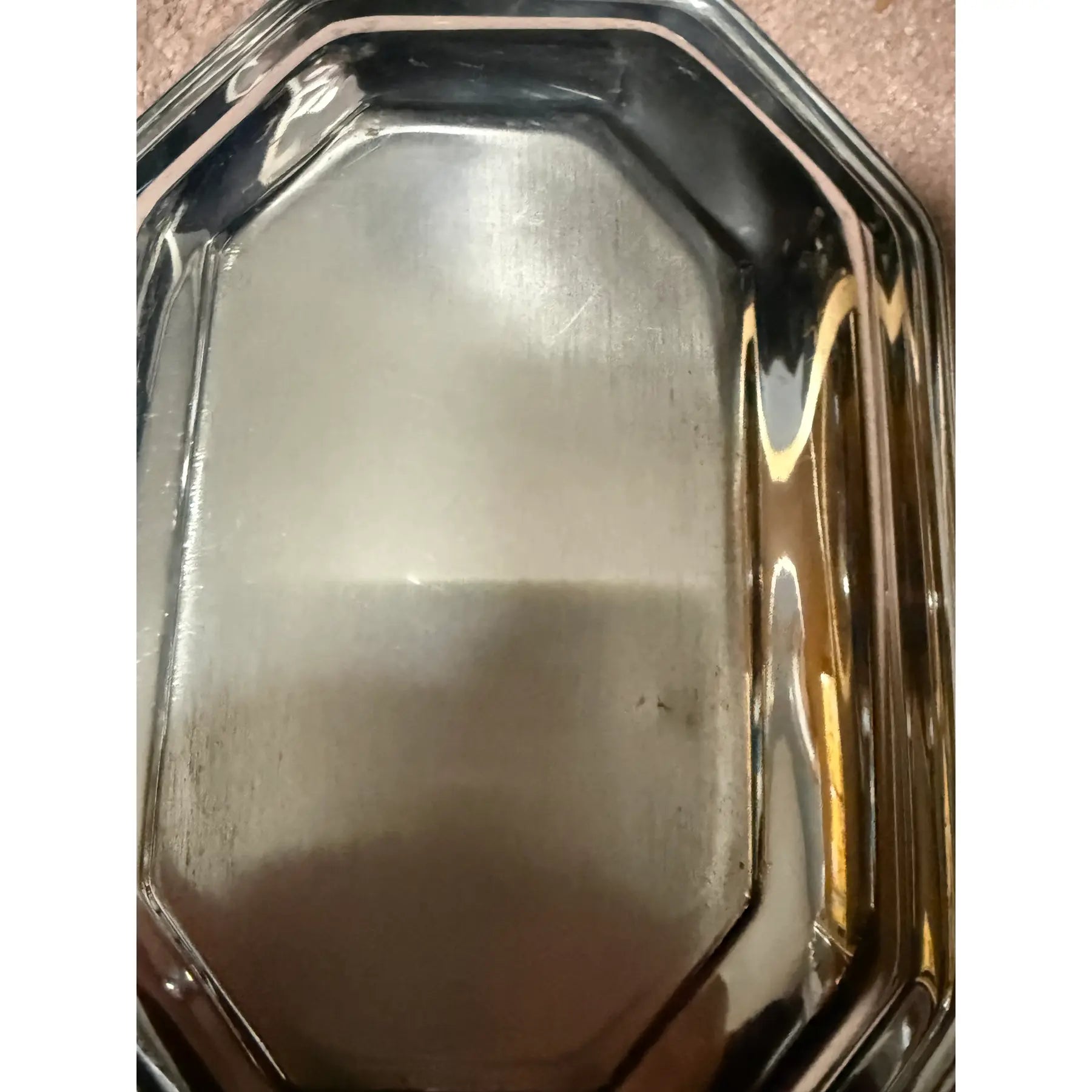 Early 20th Century Art Deco Octagonal Silver Plated Handled Serving Dish