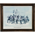 Vintage 1979 George Catlin The Snow Shoe Dance Framed Americana Portfolio Print