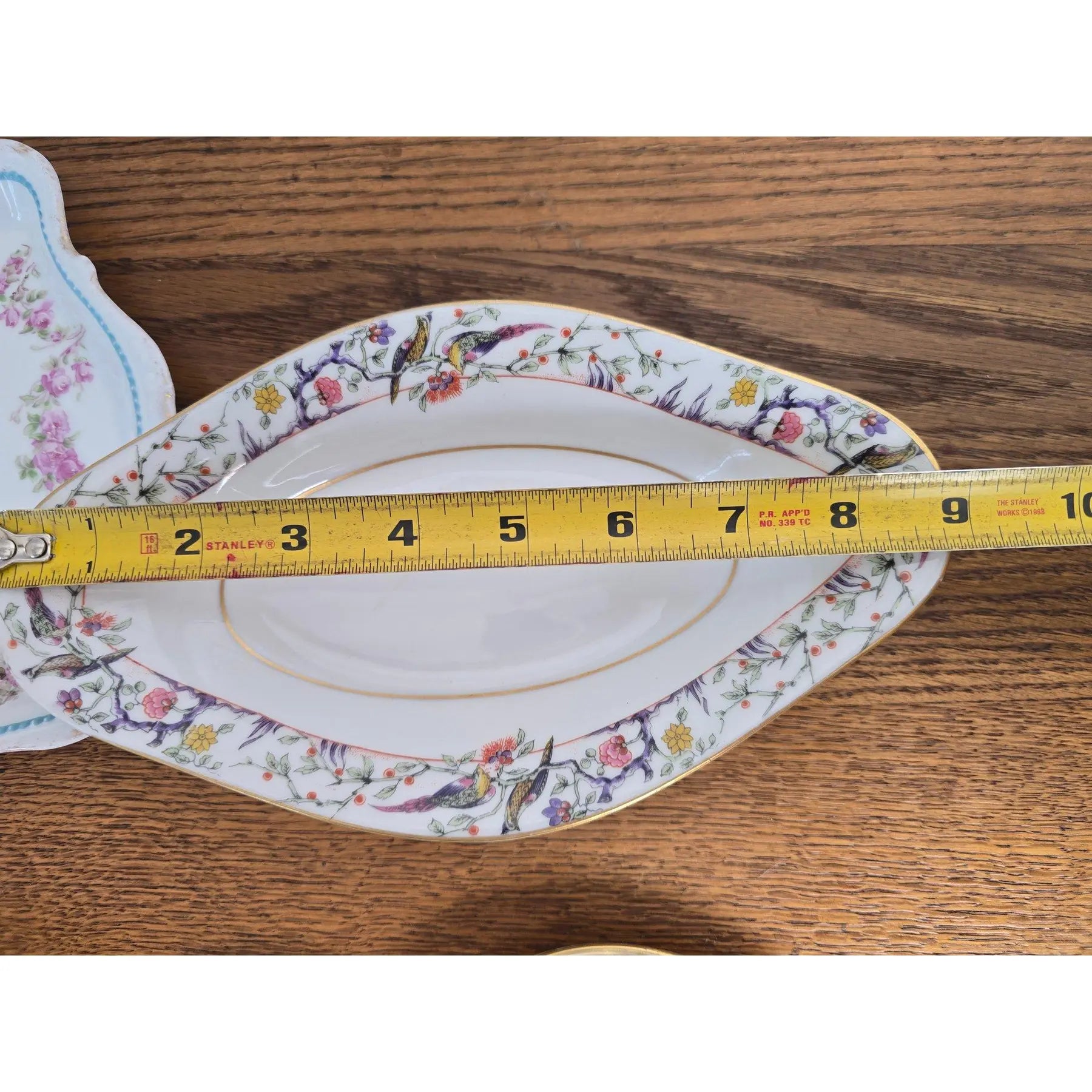 Antique Old Abbey Limoges Birds of Paradise Serving Dish