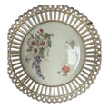 Antique Bavarian Reticulated Porcelain Floral Cabinet Plate