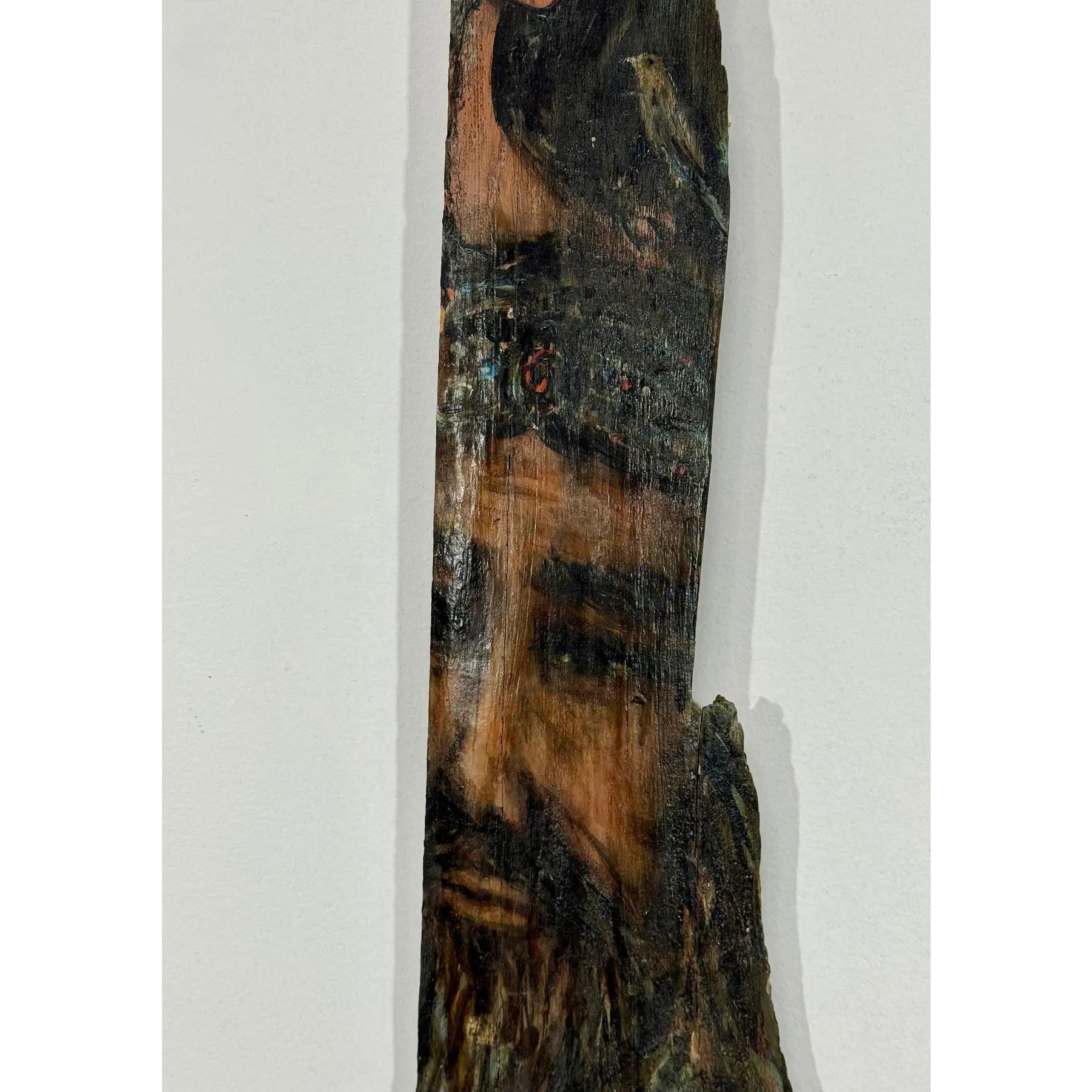 Monumental 73-Inch Signed 1984 American Outsider Folk Art Totem - "Ancestral Spirit" Painted Salvaged Timber
