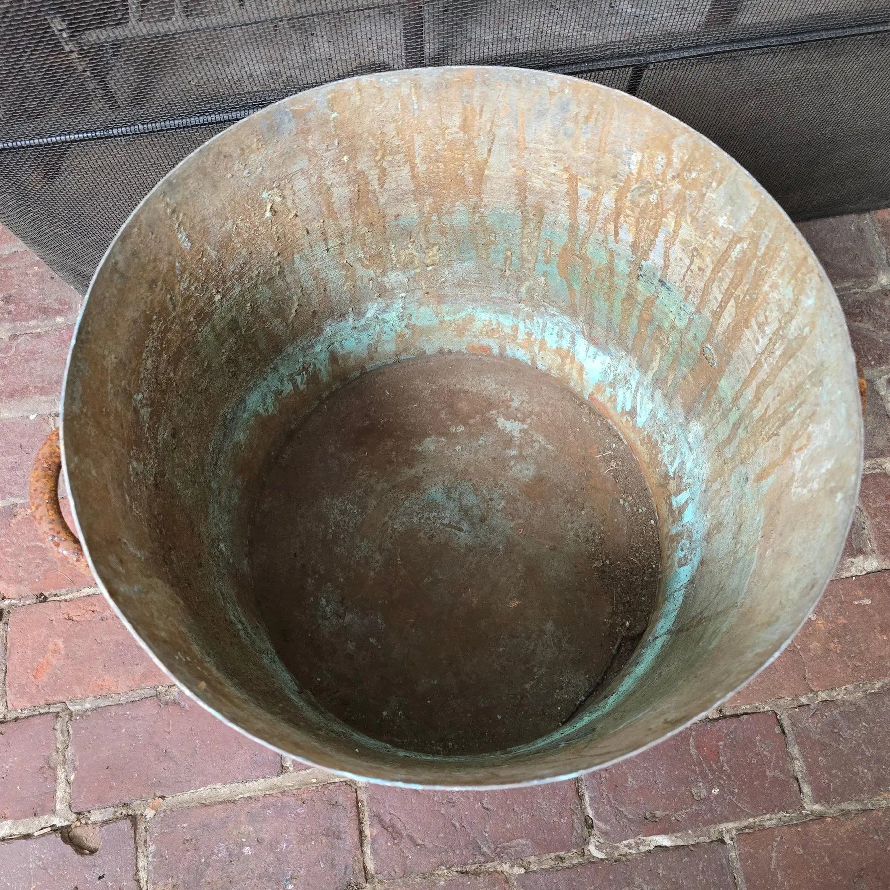 Large Antique Bramhall Deane and Co Copper Stock Pot with Lid 16 Inch Industrial Kitchen Decor