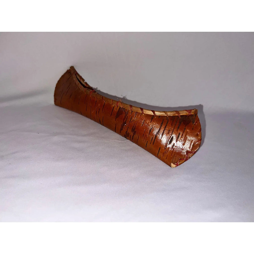 Vintage 12" Handmade Birch Bark Canoe - Northwoods Folk Art