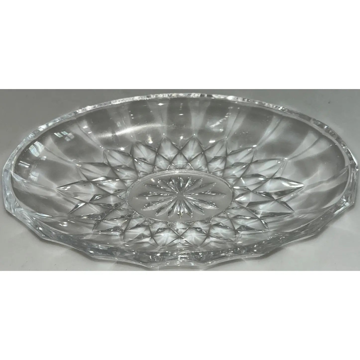 1980s Val Saint Lambert Belgian Crystal "Imperial" Centerpiece Bowl